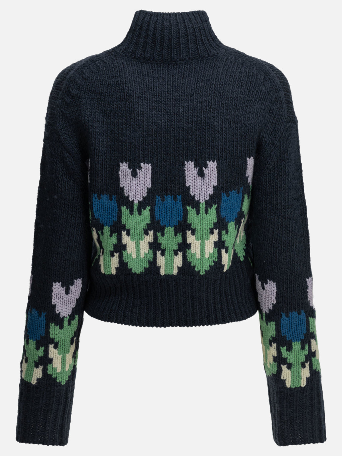 Chloé Maglione dolcevita con logo Blu - VIETTI