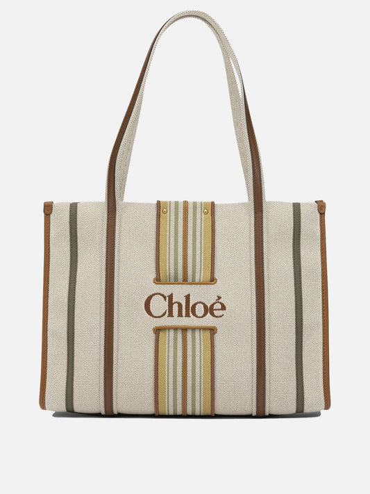 Chloé "Woody Loop" Small Shoulder Bag Brown

