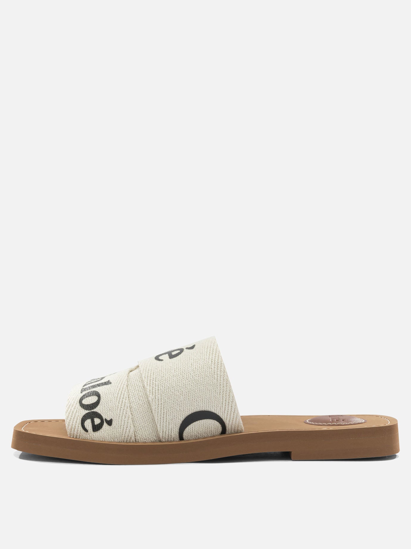 Slides 90% linen 10% polyester - 100% ethylene vinyl acetate  White - Chloé Women | PDP | VIETTI Online Store | Zoom-Modal_3

