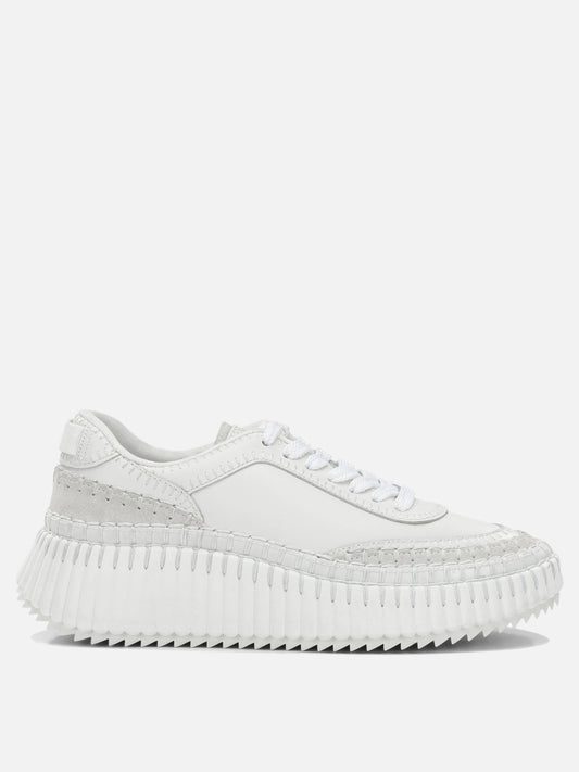 Low top sneakers 95% polyester 5% elastane - 100% ethylene vinyl acetate  White - Chloé Women | VIETTI Online Store 
