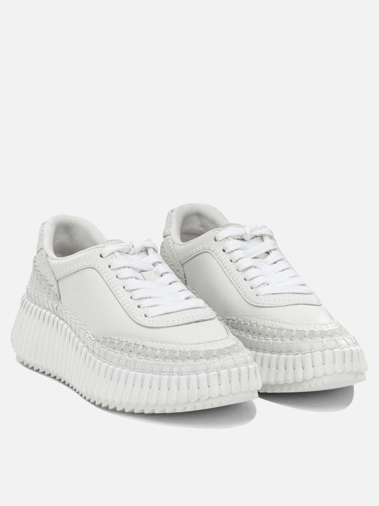 Low top sneakers 95% polyester 5% elastane - 100% ethylene vinyl acetate  White - Chloé Women | VIETTI Online Store | 2
