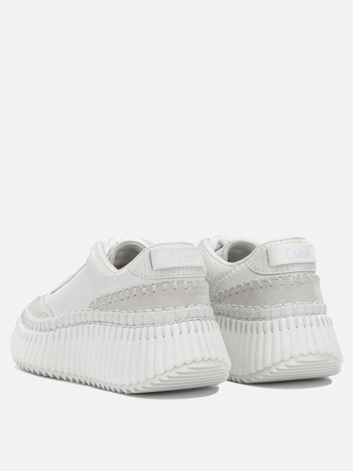 Chloé "Nama" Low-Top Sneakers - White

