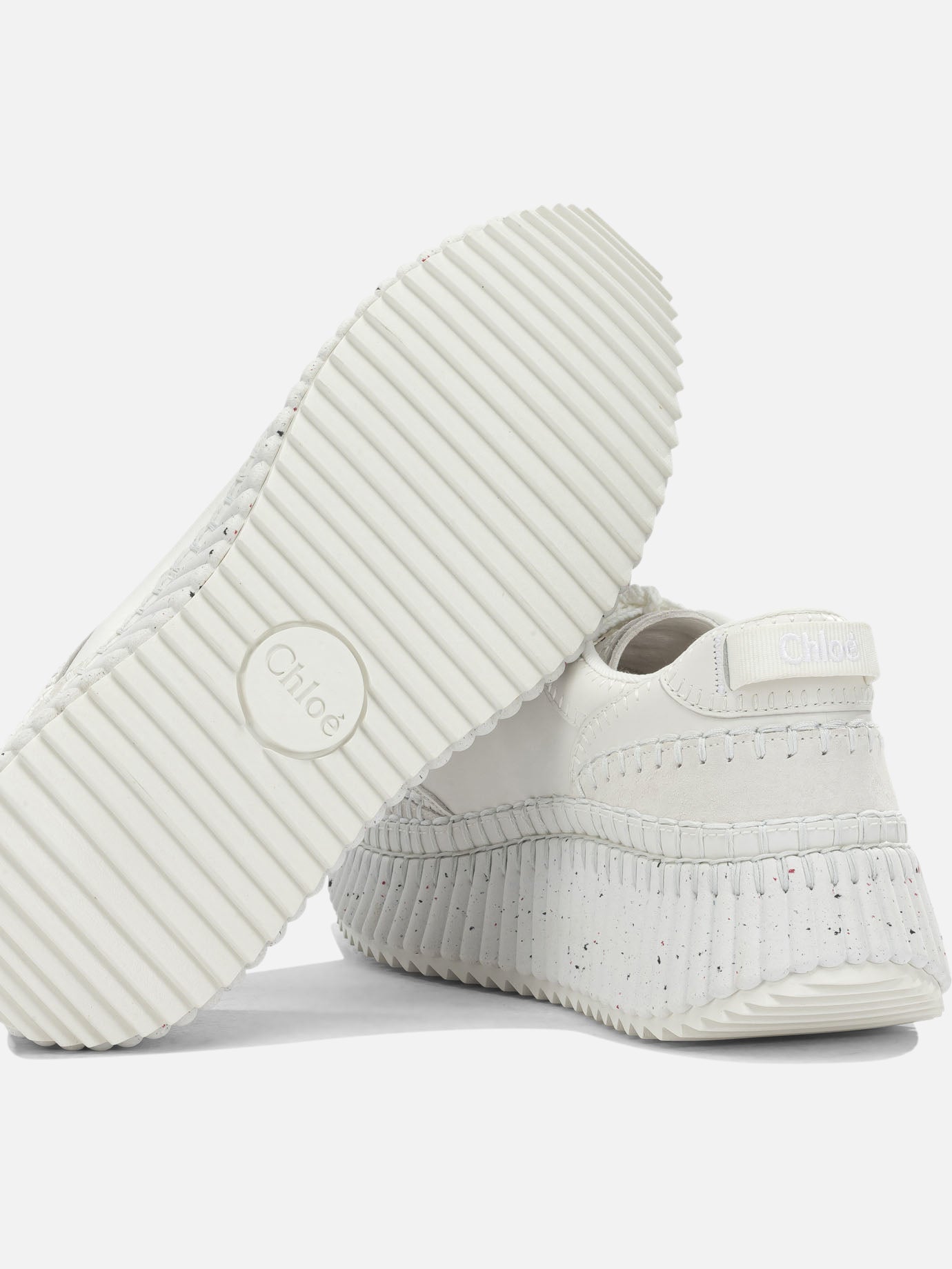 Low top sneakers 95% polyester 5% elastane - 100% ethylene vinyl acetate  White - Chloé Women | PDP | VIETTI Online Store | thumbnail_5