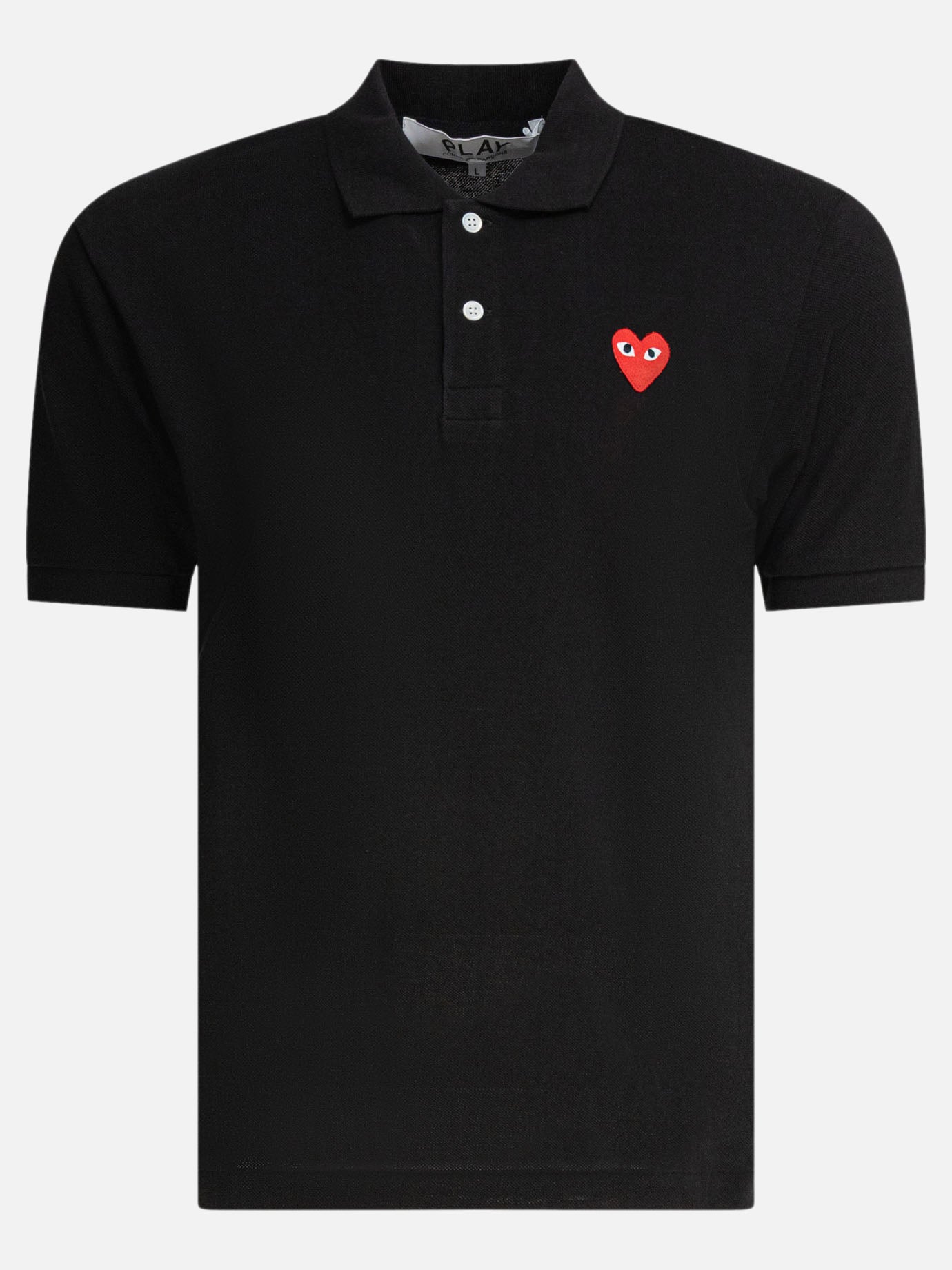 Polo shirts with buttons Logo  Black - Comme Des Garçons Play Men | PDP | VIETTI Online Store | thumbnail