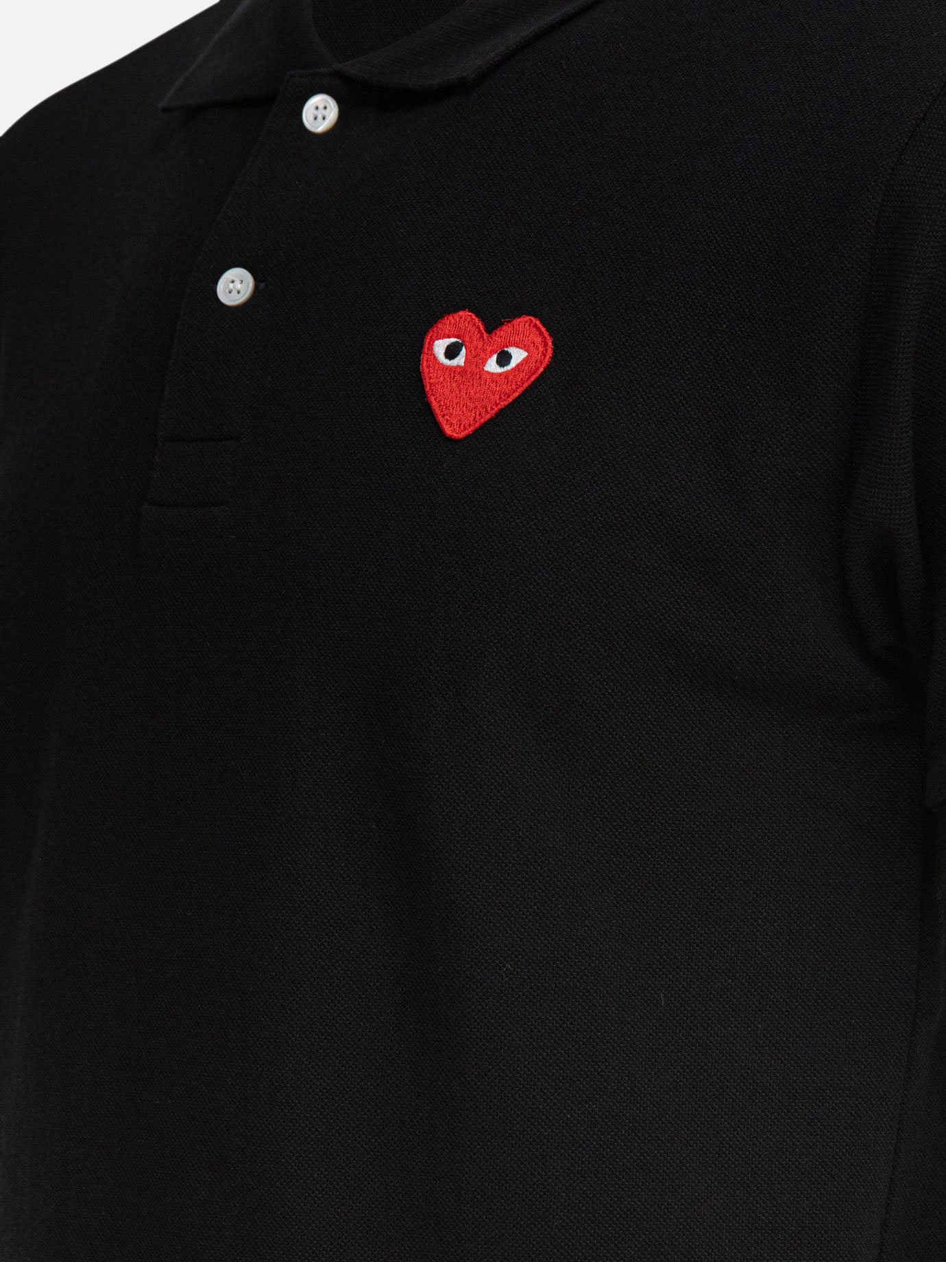 Polo shirts with buttons Logo  Black - Comme Des Garçons Play Men | PDP | VIETTI Online Store | Zoom-Modal_4
