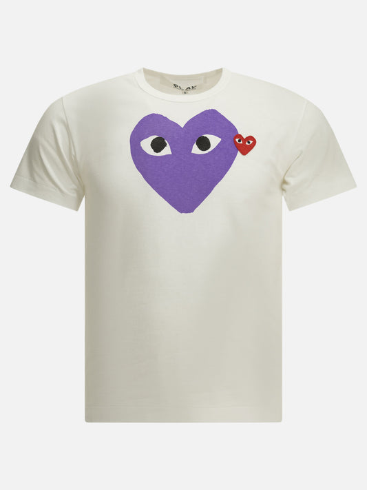 Comme Des Garçons Play "Emblem" Crew-Neck T-Shirt Purple

