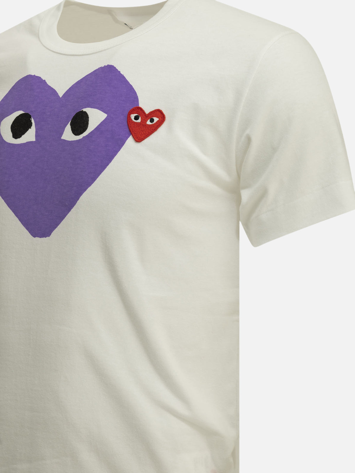 Comme Des Garçons Play "Emblem" Crew-Neck T-Shirt Purple

