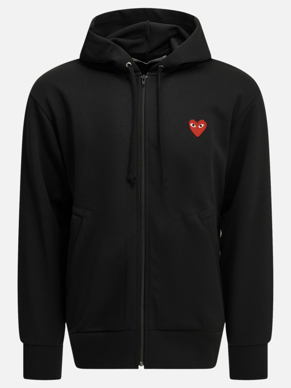 Comme Des Garçons Play Felpa con cappuccio "Red Heart" Nero - VIETTI