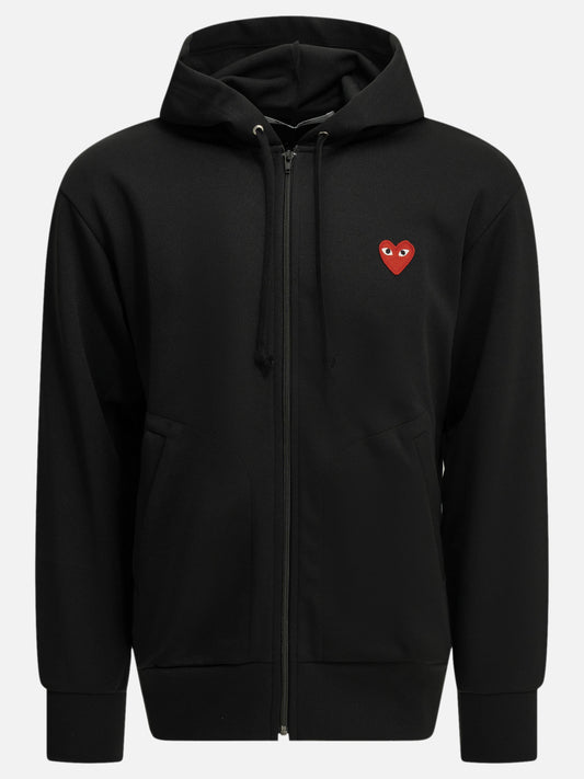 Comme Des Garçons Play "Red Heart" Hoodie Black

