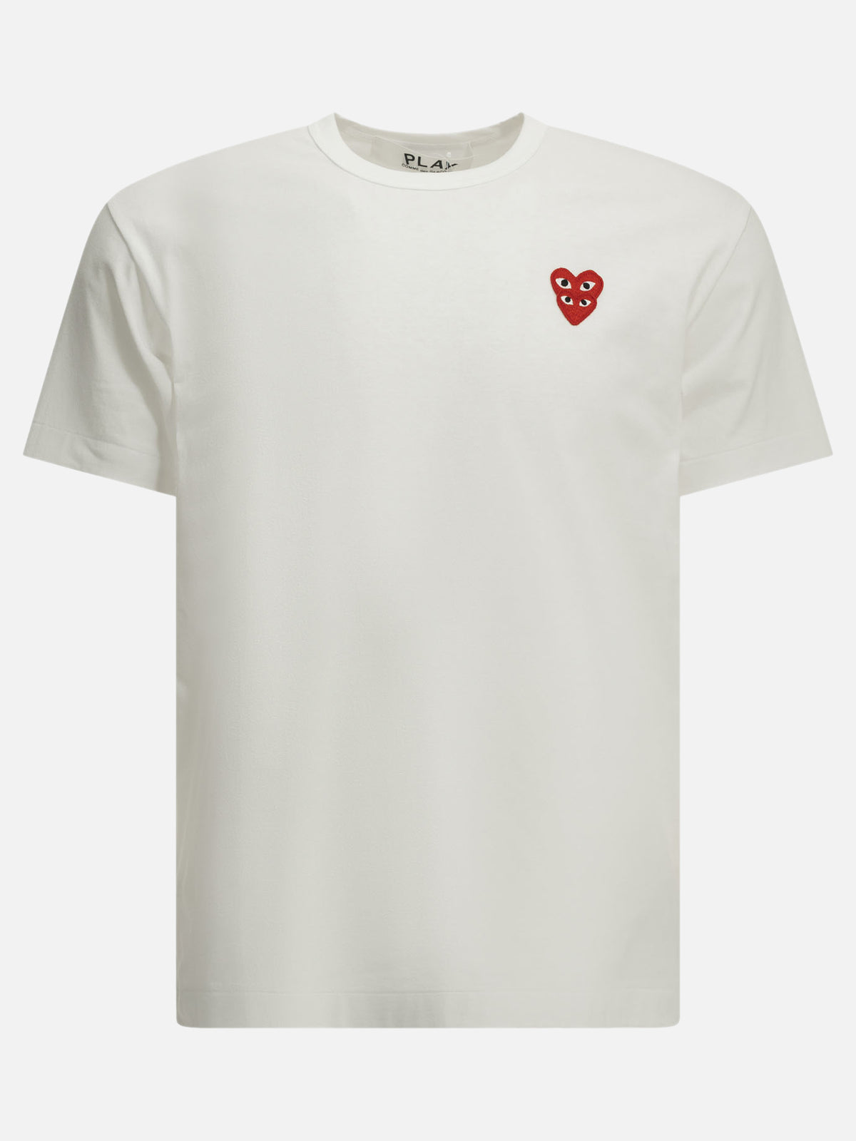 Comme Des Garçons Play "Double Heart" Crew-Neck T-Shirt White

