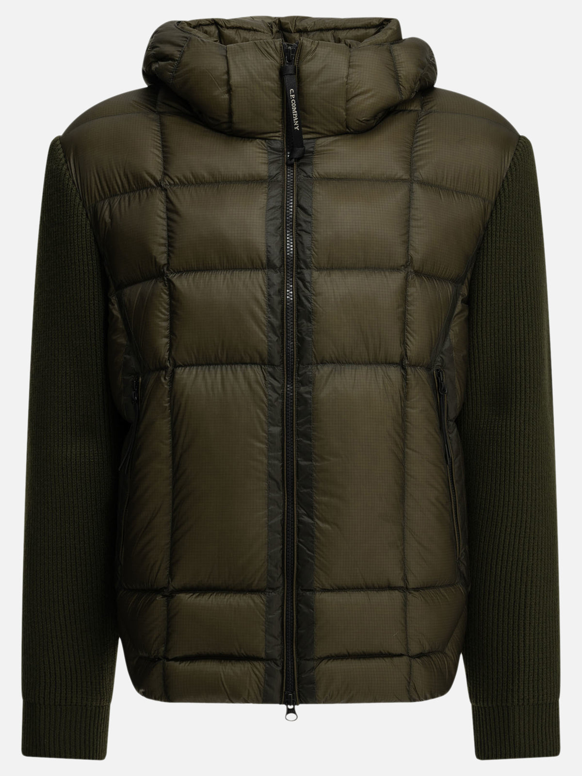 C.P. Company Padded merino wool cardigan Green