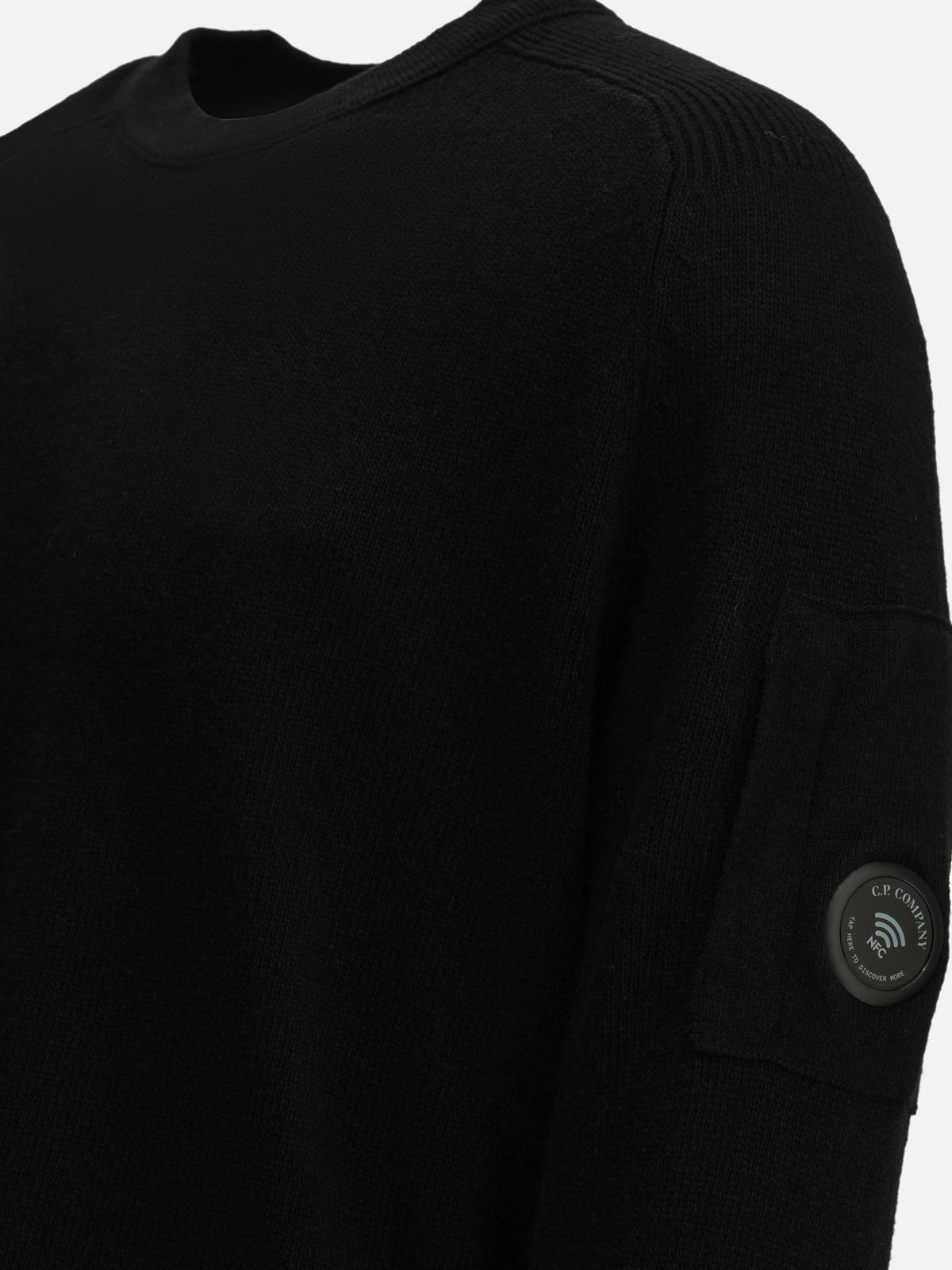 C.P. Company "Lens" Crew-Neck Sweater Black - VIETTI