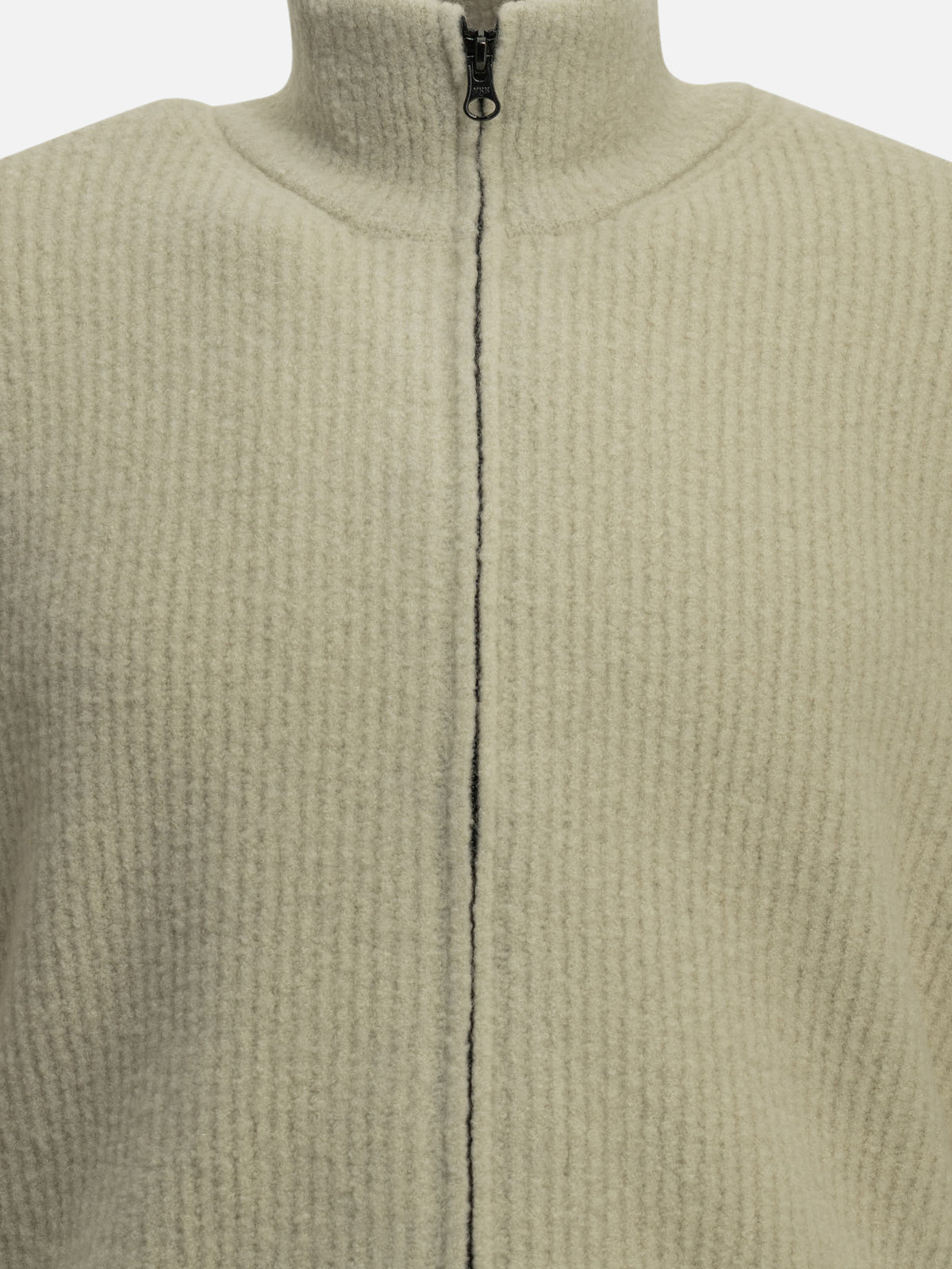 C.P. Company Zip-up sweater in bouclé wool White - VIETTI