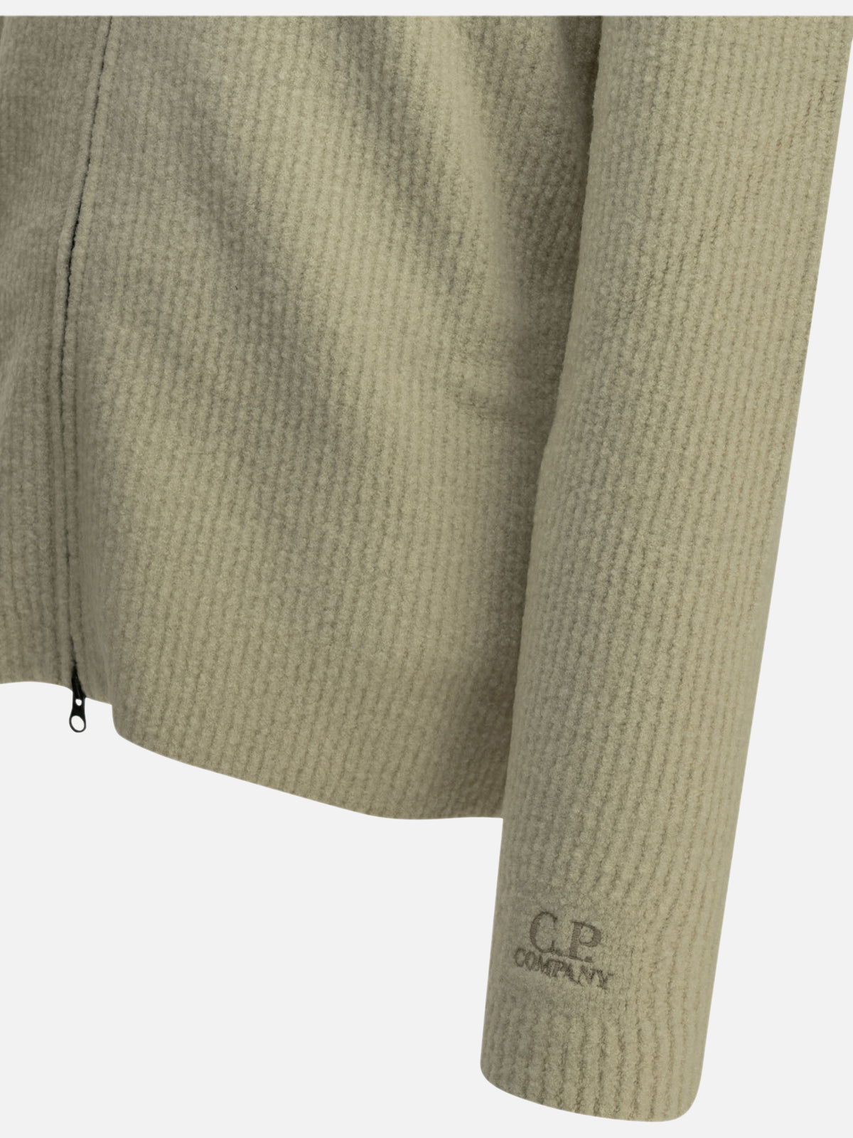 C.P. Company Zip-up sweater in bouclé wool White - VIETTI
