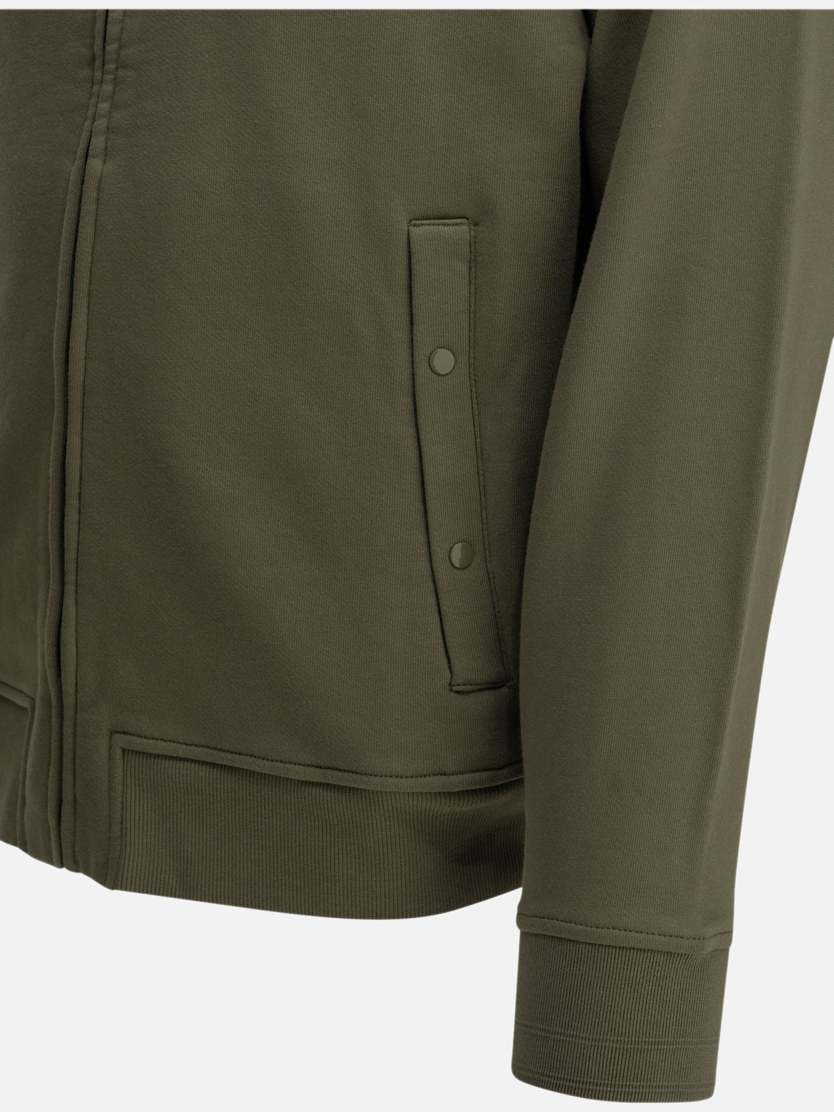 C.P. Company Zip-up Sweatshirt with Logo Green

