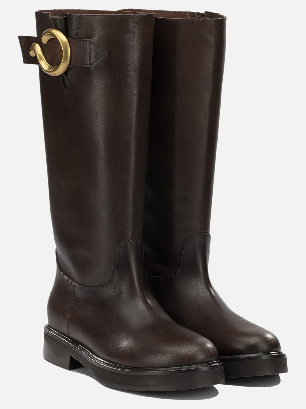 Etro "Paisley" Knee-High Boots Brown - VIETTI
