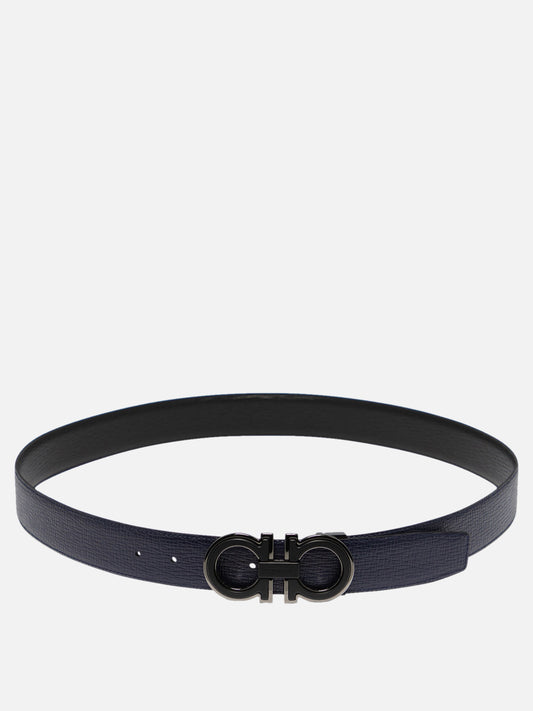 Ferragamo "Gancini" Leather belt Black

