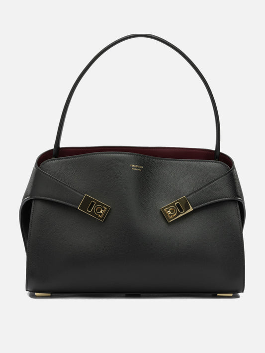 Ferragamo "Hug" Medium Clutch Black

