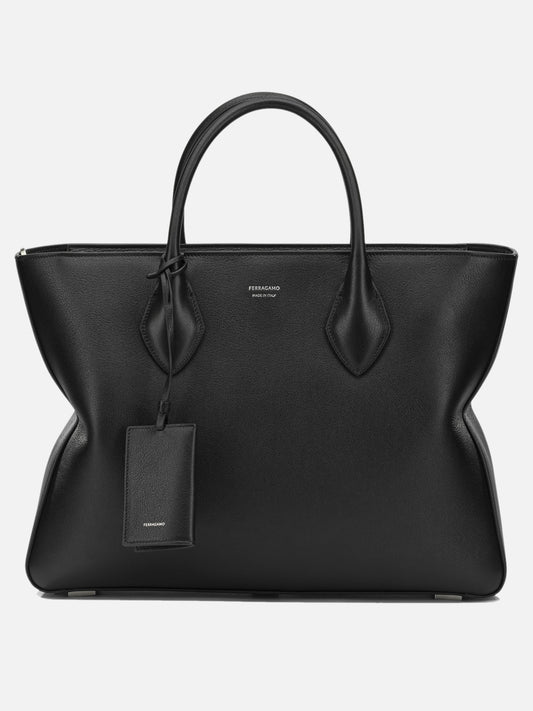 Ferragamo Large "Star" Handbag Black

