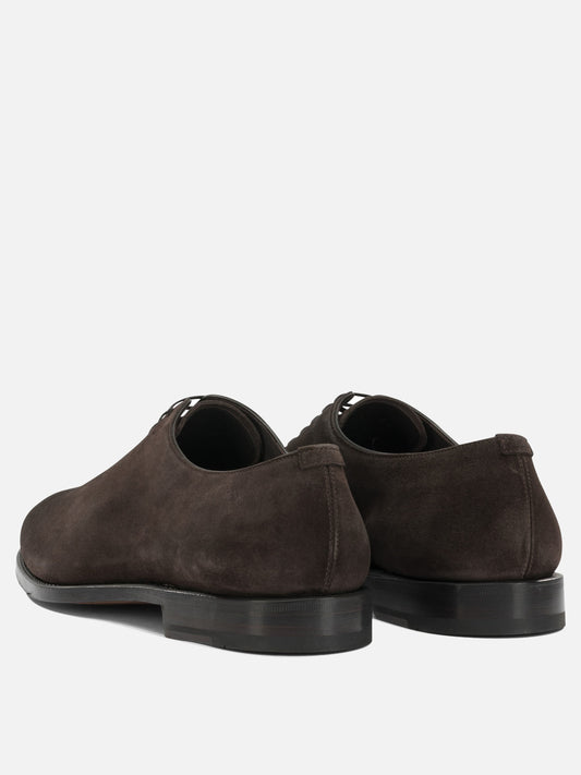 Ferragamo Suede leather Oxford Brown

