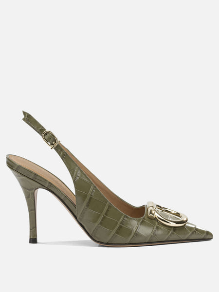 FERRAGAMO グリーンレザー ミュール Ferragamo 
