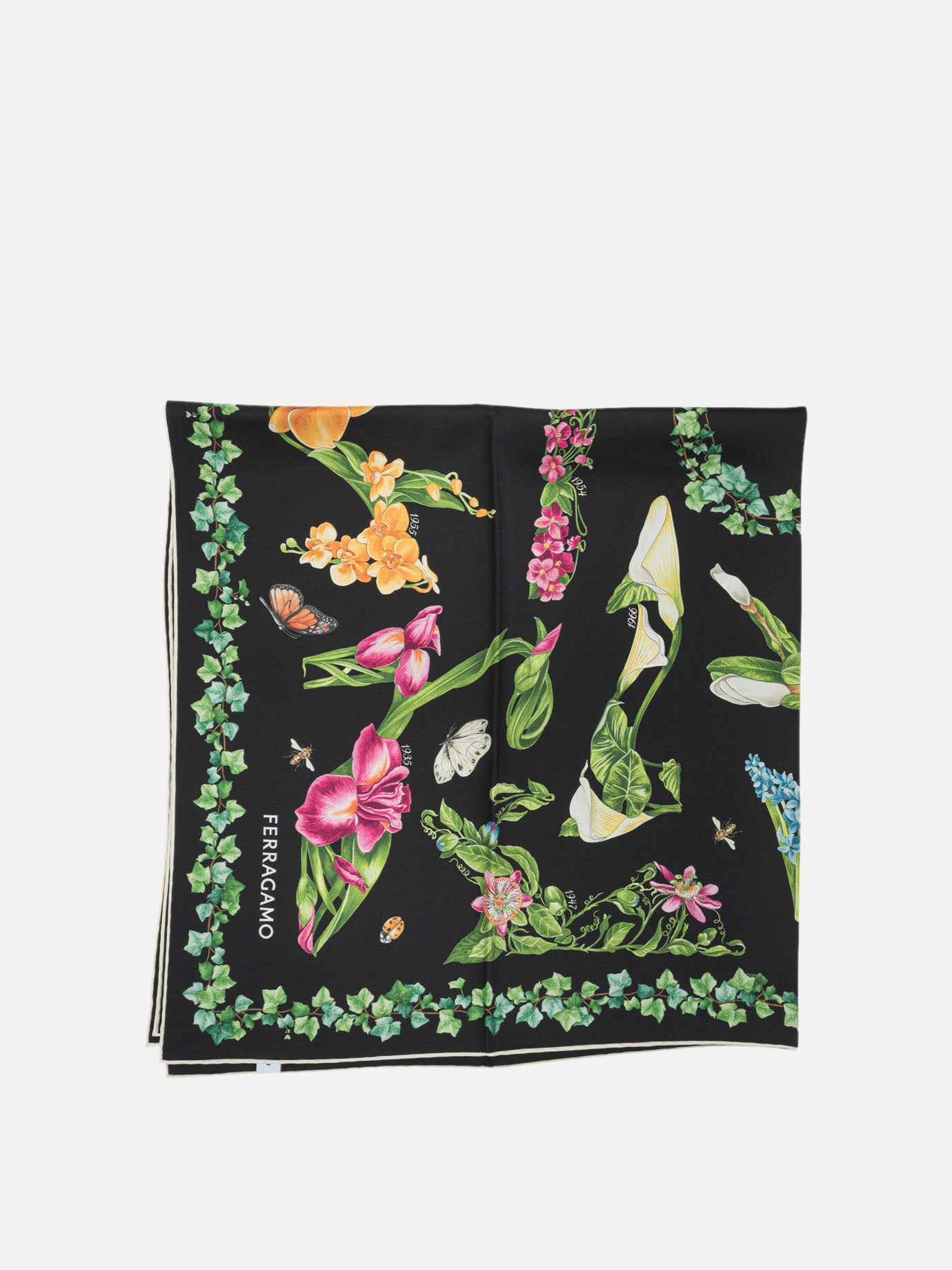 Silk scarves 0795202  Black - Ferragamo Women | PDP | VIETTI Online Store | thumbnail