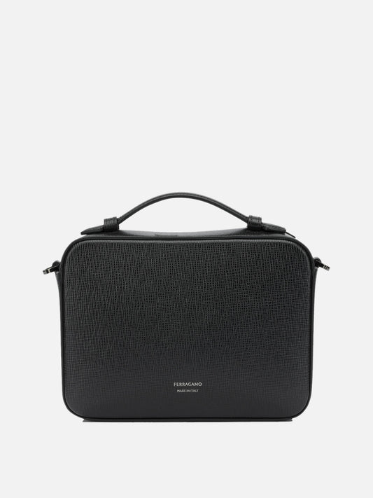 Ferragamo "Gancini" small crossbody bag Black

