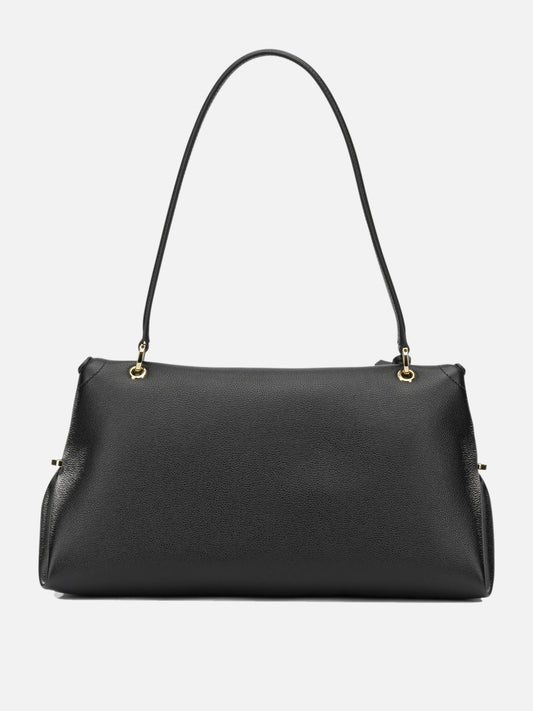Ferragamo Medium "Gancini" Shoulder Bag Black

