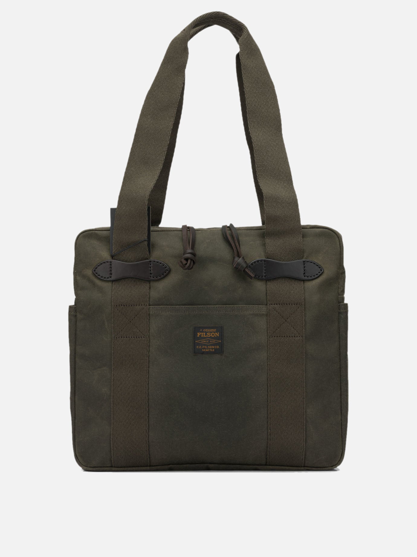 Medium bags 100% waxed cotton - Secondary fabric: 100% leather  Green - Filson Men | PDP | VIETTI Online Store | thumbnail