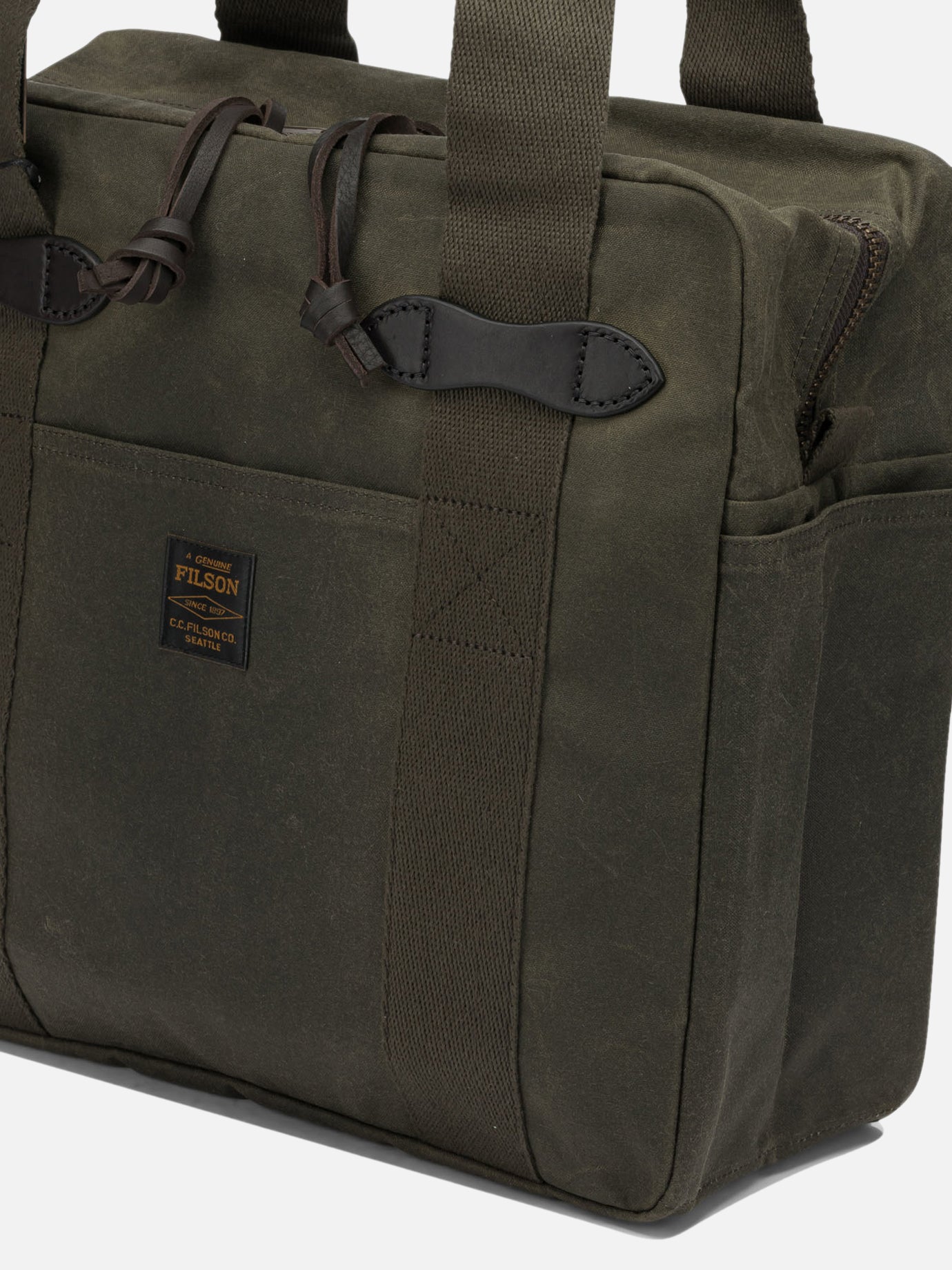Medium bags 100% waxed cotton - Secondary fabric: 100% leather  Green - Filson Men | PDP | VIETTI Online Store | Zoom-Modal_4
