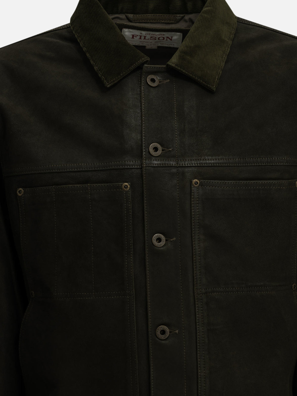 Filson "Cruiser" Leather Jacket Green