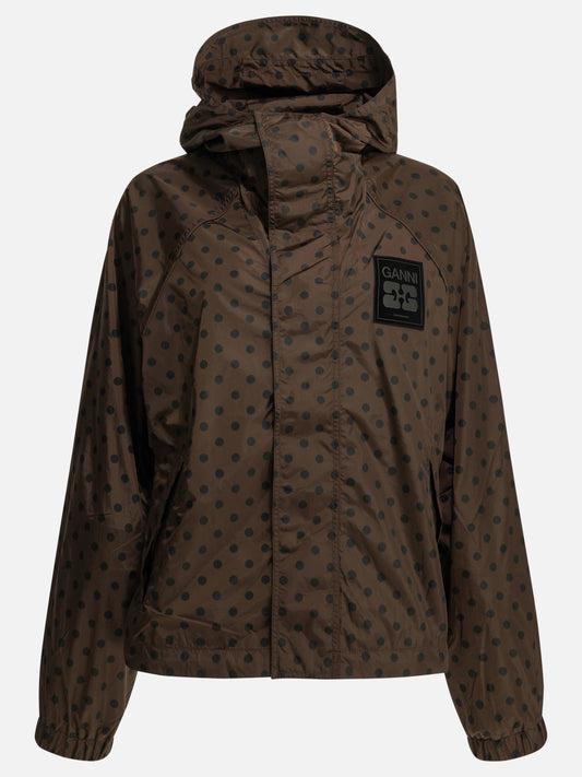 Quilted & Utility Jackets Graphics  Brown - Ganni Women | PLP | VIETTI Online Store 
