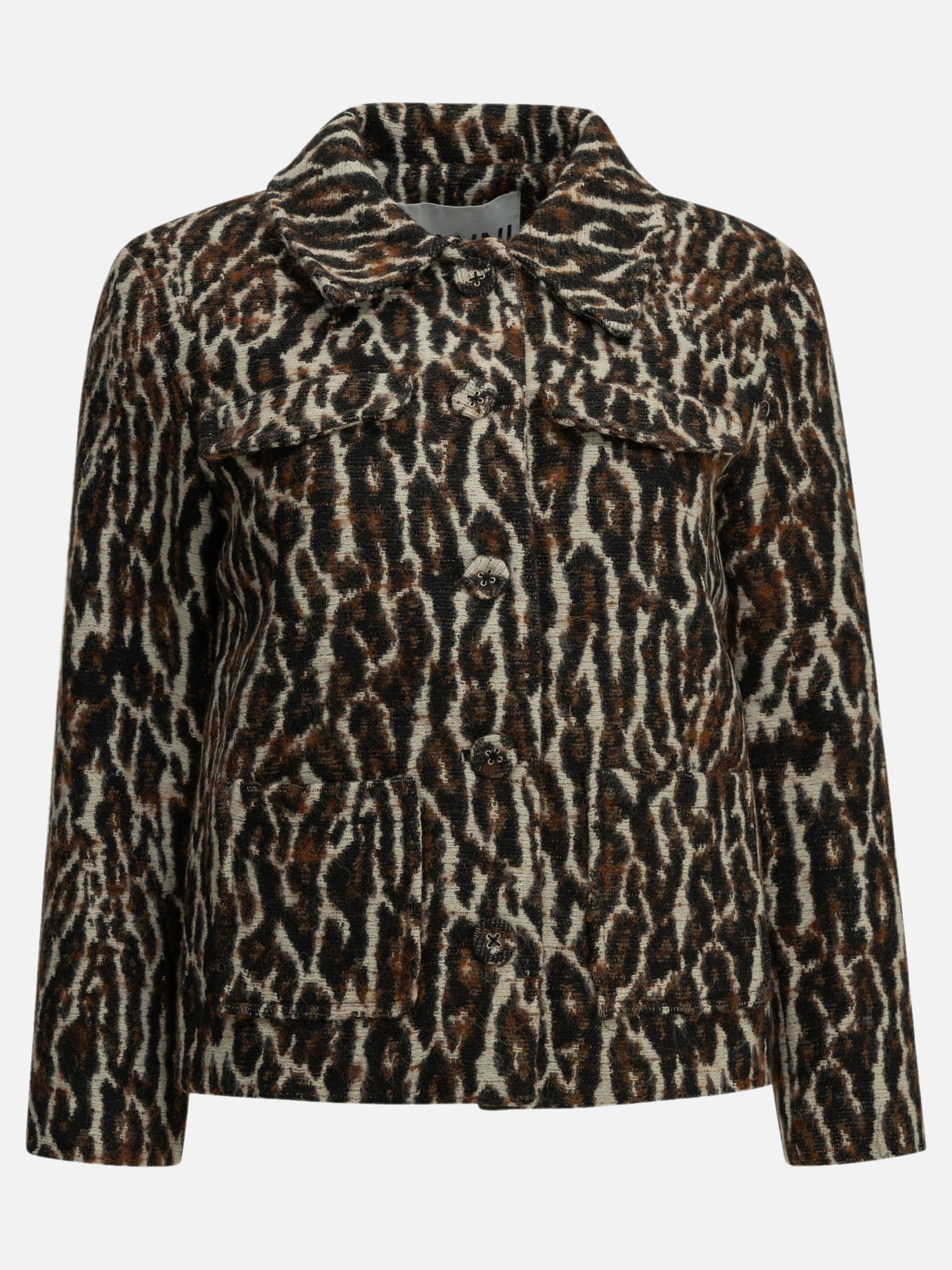Ganni "Leopard" Blazer Brown

