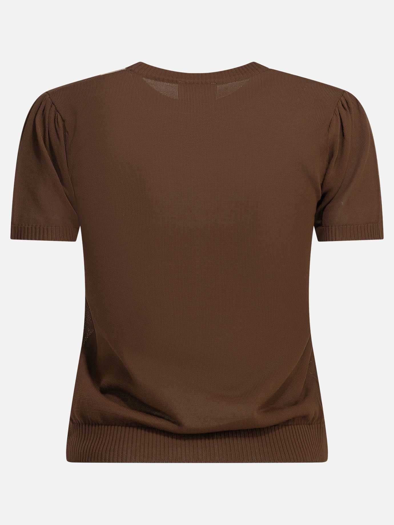 Crewneck sweaters Argyle  Brown - Ganni Women | PDP | VIETTI Online Store | thumbnail_4