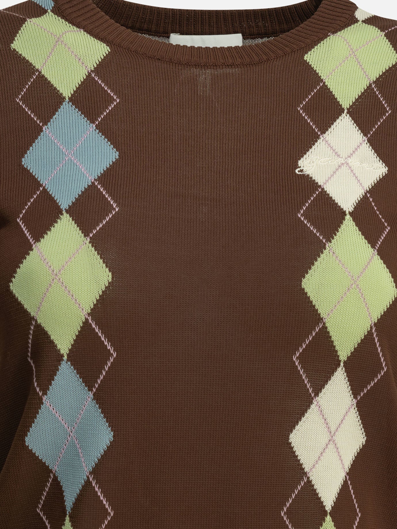 Crewneck sweaters Argyle  Brown - Ganni Women | PDP | VIETTI Online Store | Zoom-Modal_5
