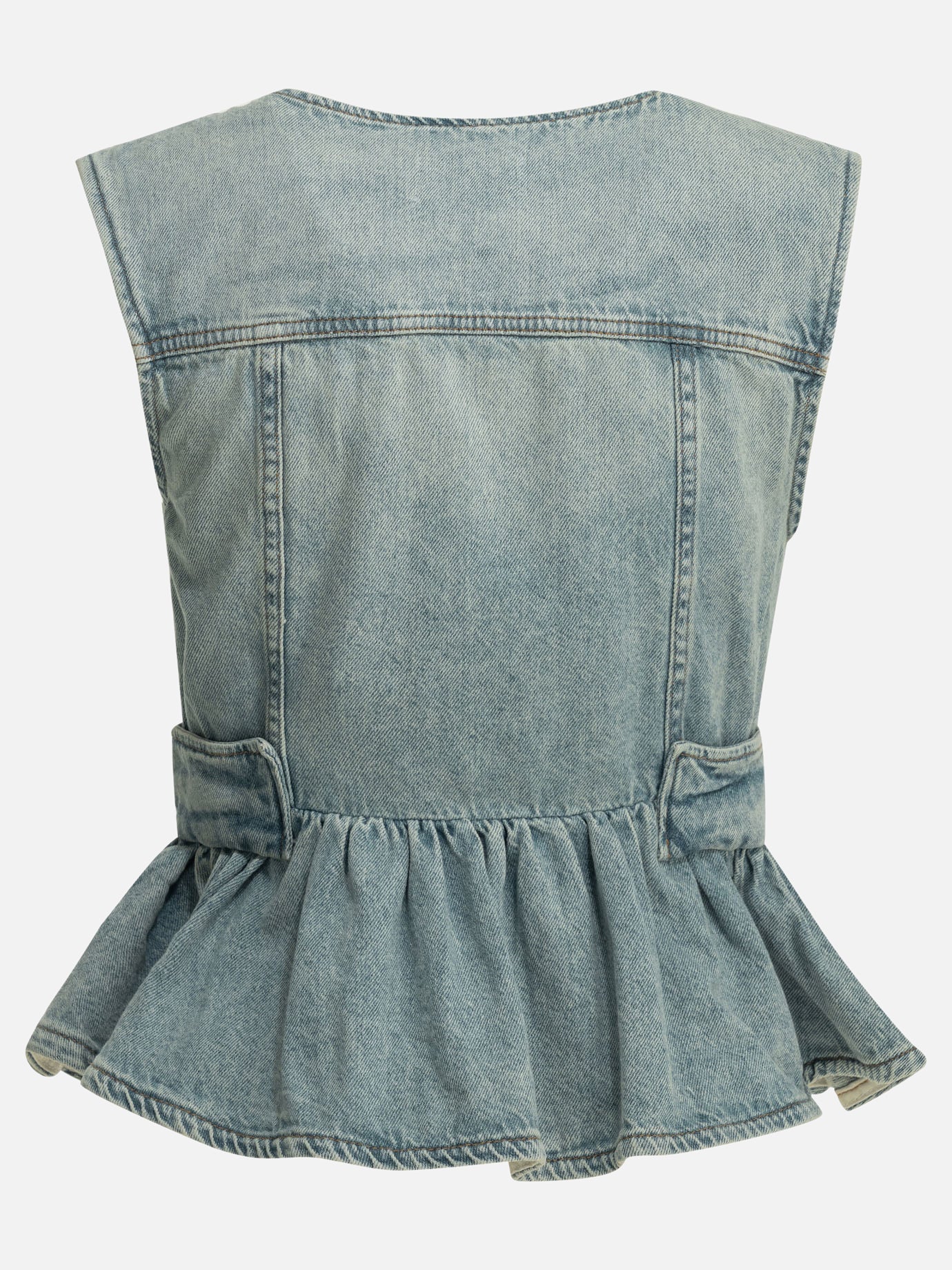 Top casual Solid colour  Azzurro - Ganni Donna | PDP | VIETTI Online Store | Zoom-Modal_2
