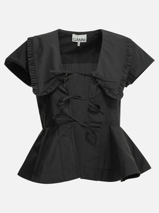 Bluse Solid colour  Nero - Ganni Donna | PLP | VIETTI Online Store 
