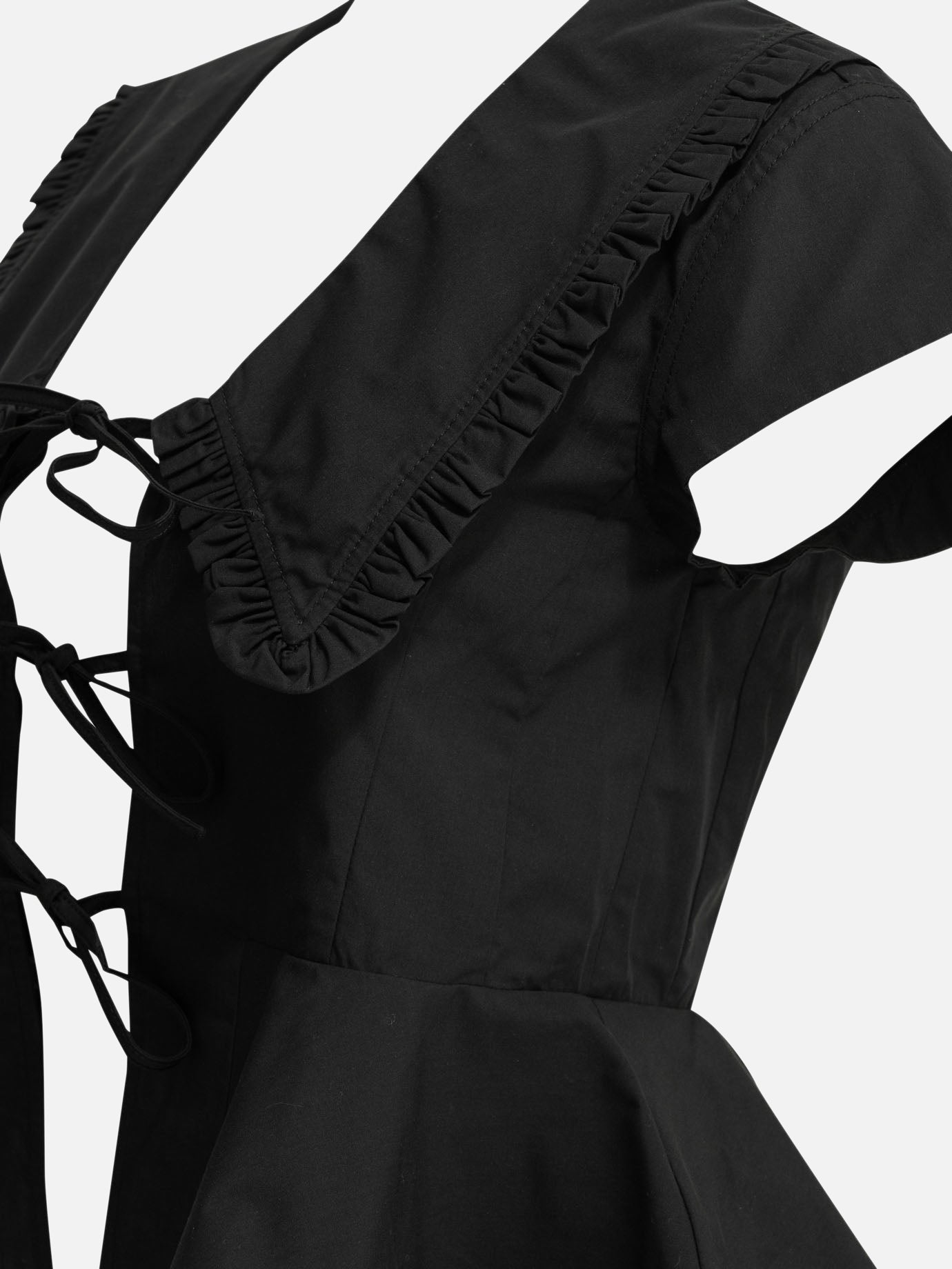 Bluse Solid colour  Nero - Ganni Donna | PDP | VIETTI Online Store | thumbnail_3