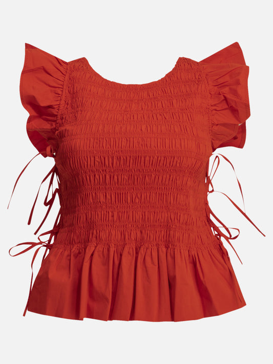 Casual tops Solid colour  Red - Ganni Women | PLP | VIETTI Online Store 
