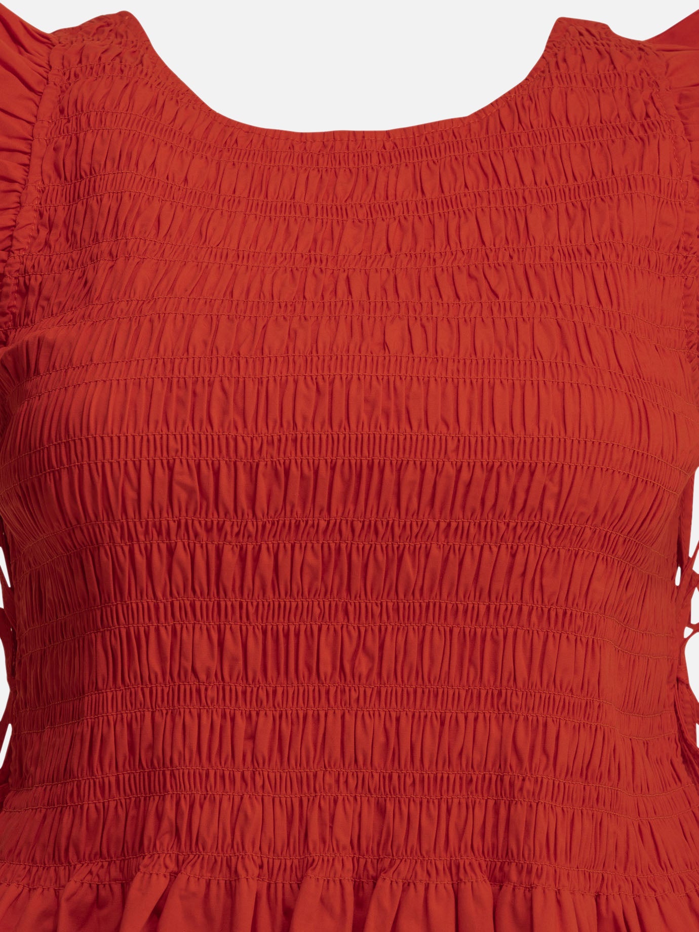 Casual tops Solid colour  Red - Ganni Women | PDP | VIETTI Online Store | thumbnail_3