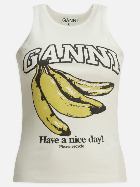 Tank tops Logo  White - Ganni Women | PLP | VIETTI Online Store 

