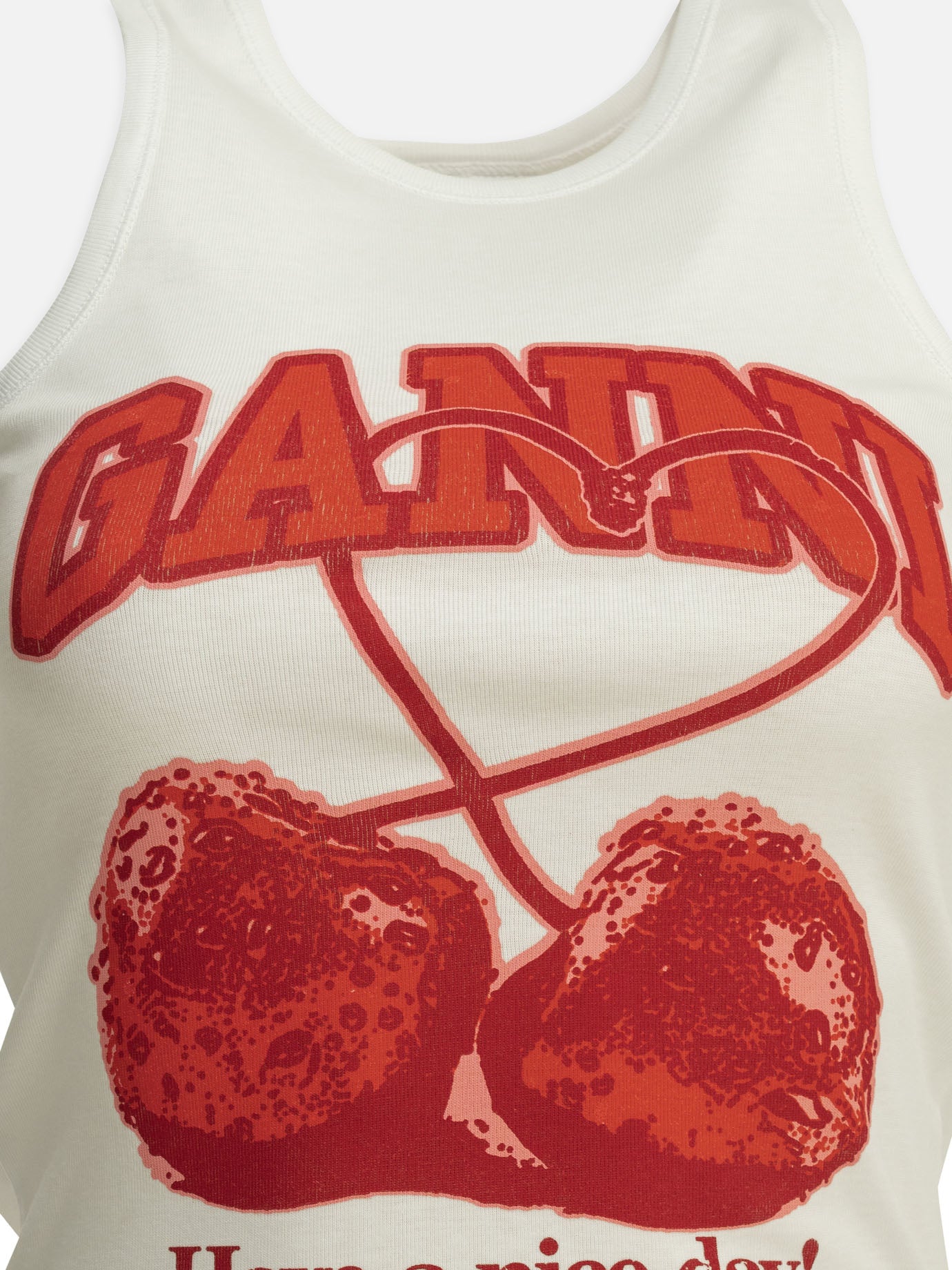 Tank tops Logo  White - Ganni Women | PDP | VIETTI Online Store | thumbnail_3