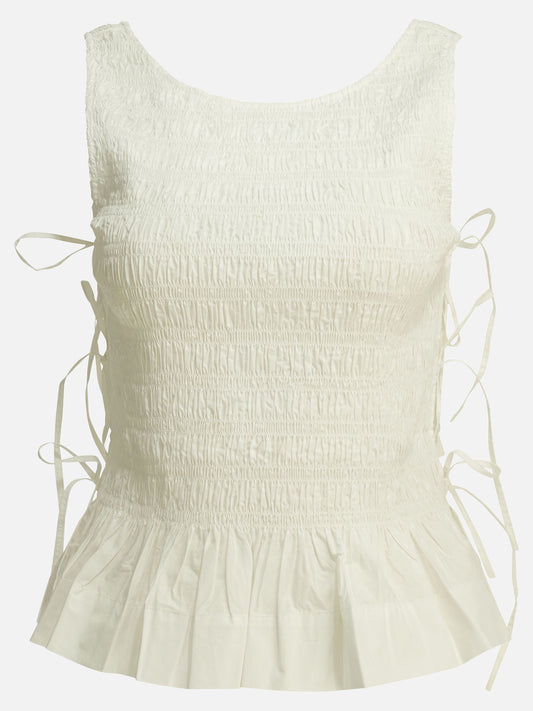 Casual tops Solid colour  White - Ganni Women | PLP | VIETTI Online Store 
