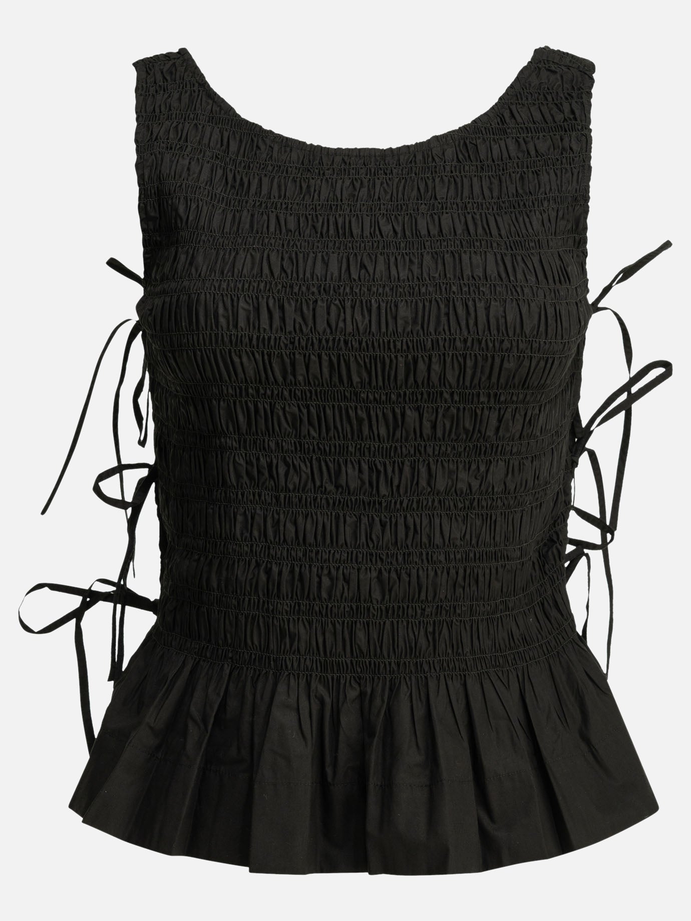 Casual tops Solid colour  Black - Ganni Women | PDP | VIETTI Online Store | thumbnail