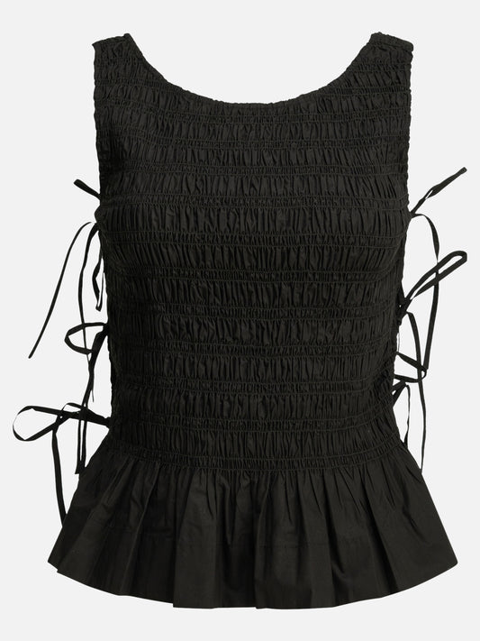 Casual tops Solid colour  Black - Ganni Women | PLP | VIETTI Online Store 
