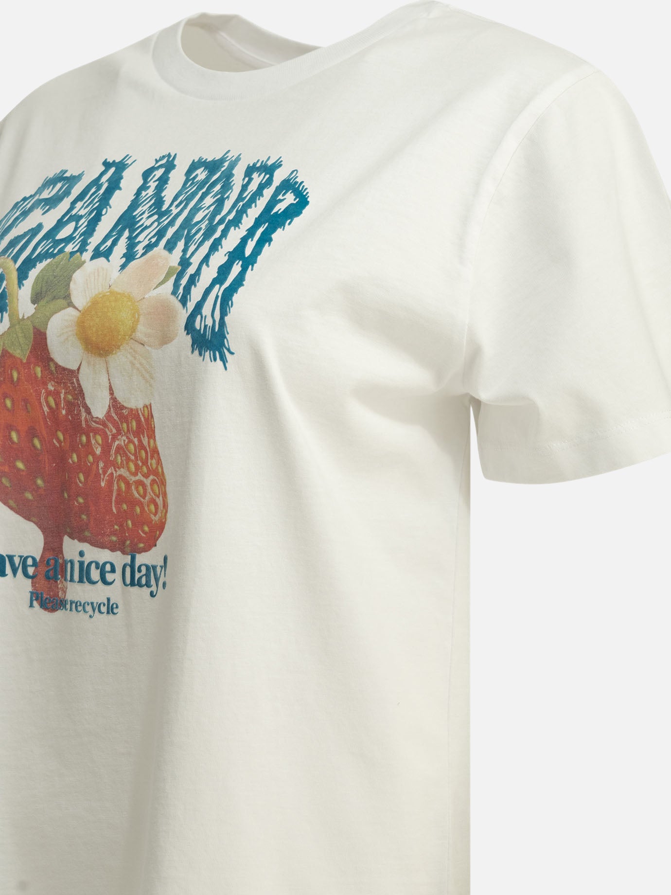 Crewneck t-shirts Logo  White - Ganni Women | PDP | VIETTI Online Store | thumbnail_4