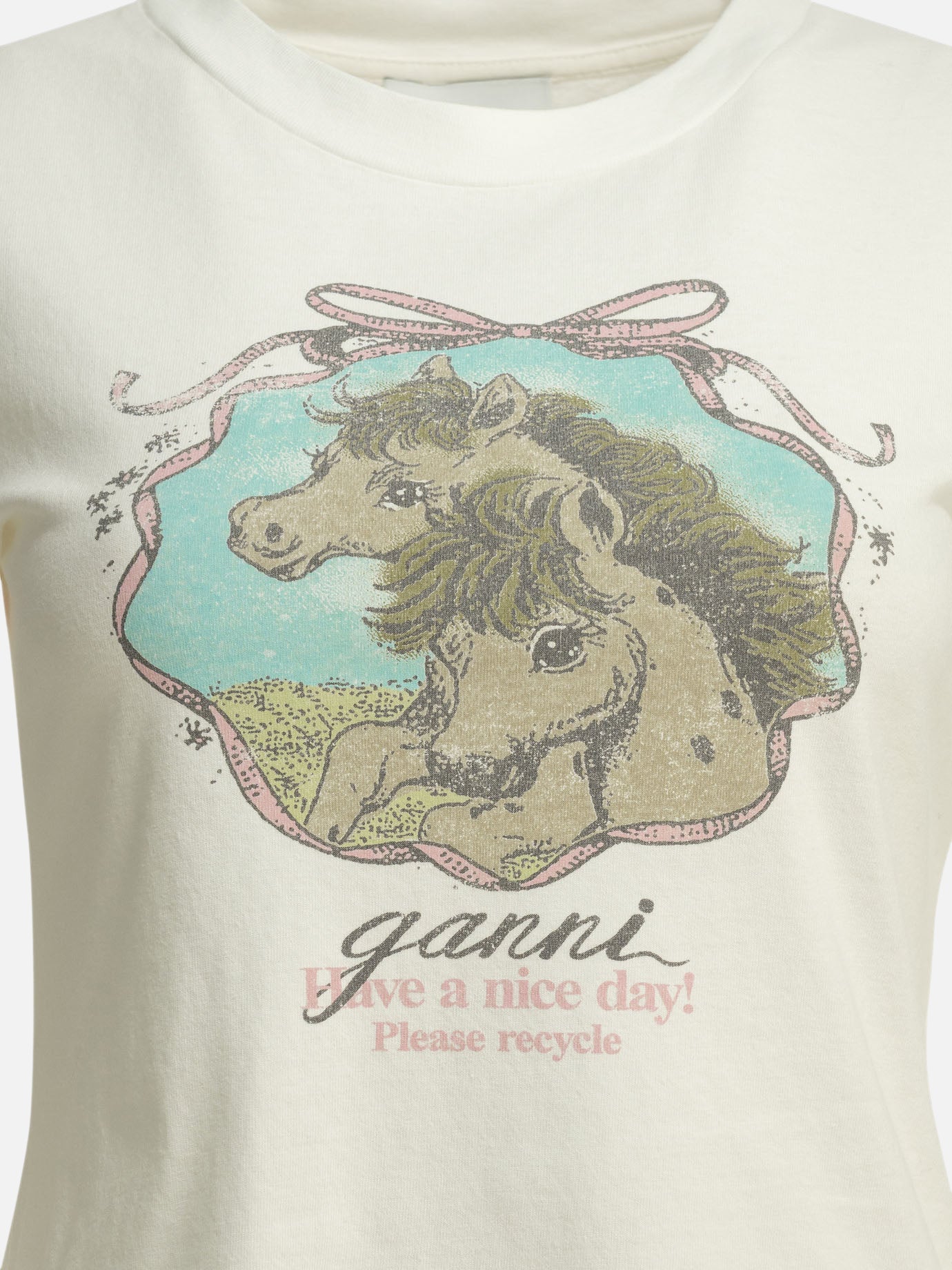 Crewneck t-shirts Graphics  White - Ganni Women | PDP | VIETTI Online Store | Zoom-Modal_5
