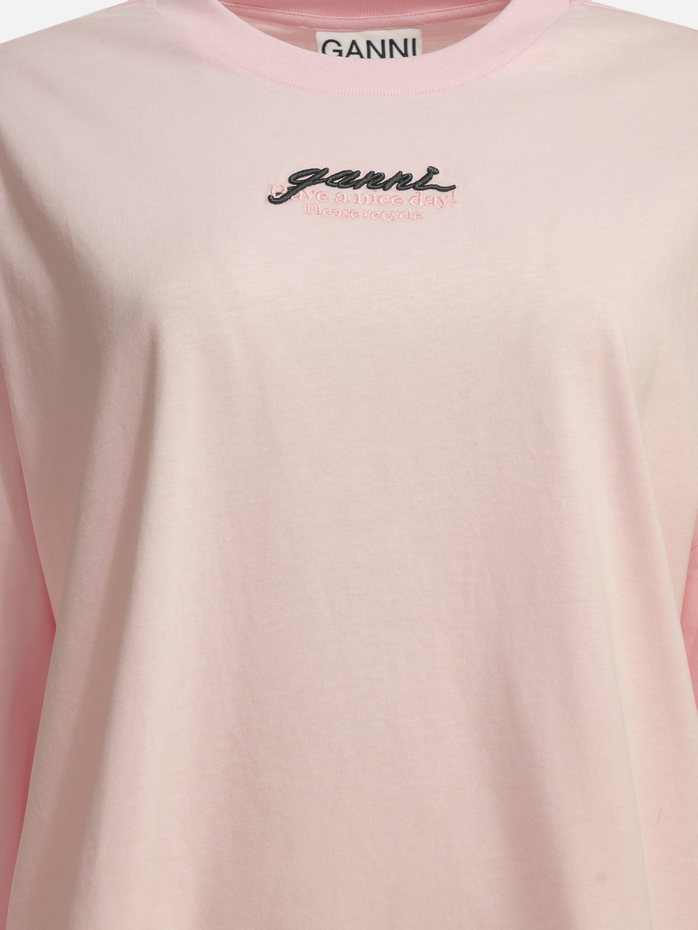 T-shirt girocollo Logo  Rosa - Ganni Donna | PDP | VIETTI Online Store | Zoom-Modal_3
