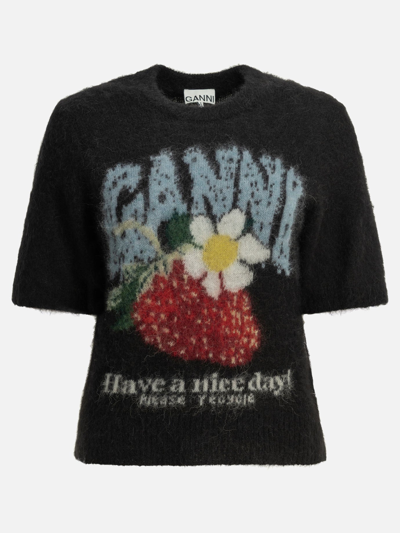 Maglioni girocollo Logo  Nero - Ganni Donna | PDP | VIETTI Online Store | Zoom-Modal
