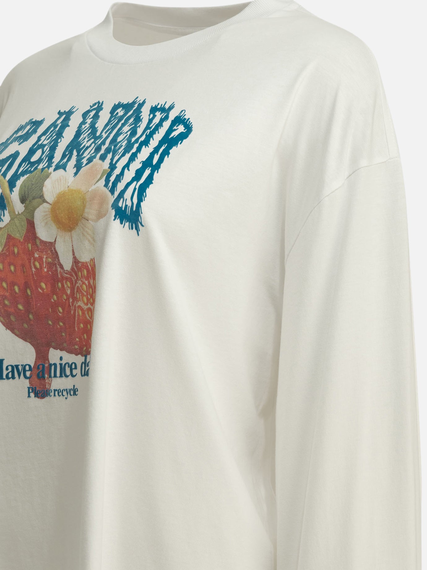 Crewneck t-shirts Logo  White - Ganni Women | PDP | VIETTI Online Store | Zoom-Modal_4
